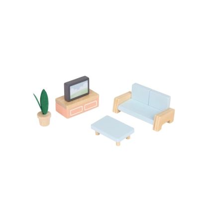 New Classic Toys - Drewniany domek dla lalek czerwony