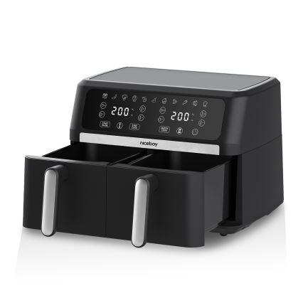 Niceboy AirFryer DUO - Podwójna frytkownica beztłuszczowa 9 l 2400W/230V
