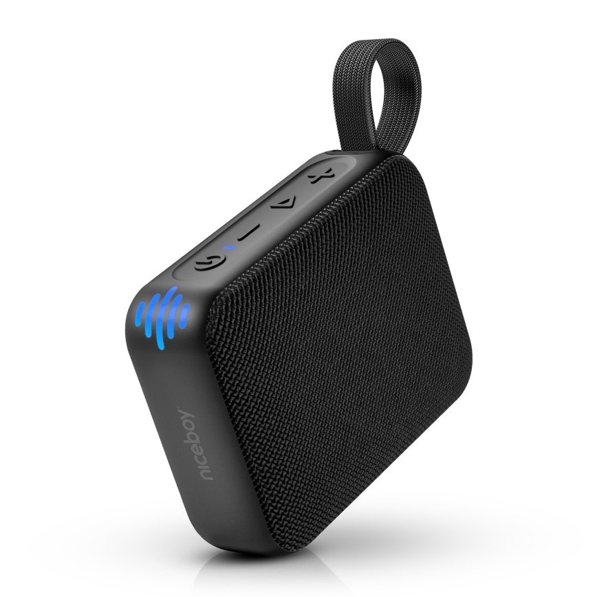 Niceboy Atom 4 - LED Głośnik bezprzewodowy z mikrofonem 6W/1000 mAh IP67 czarny