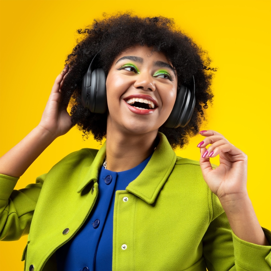 Niceboy Aura 5 ANC - Słuchawki bezprzewodowe z mikrofonem i ANC, czarne