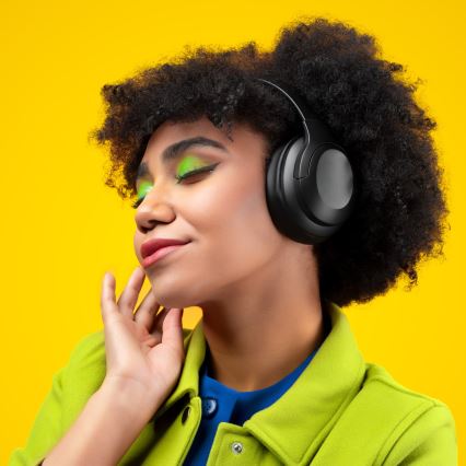 Niceboy Aura 5 ANC - Słuchawki bezprzewodowe z mikrofonem i ANC, czarne