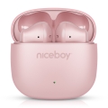 Niceboy Beans 4 POP - Bezprzewodowe słuchawki 200 mAh + 2x 30 mAh IPX4 różowe