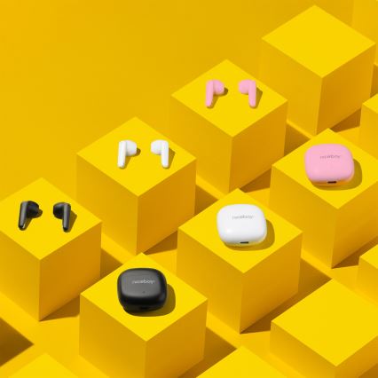 Niceboy Beans 4 POP - Bezprzewodowe słuchawki 200 mAh + 2x 30 mAh IPX4 różowe