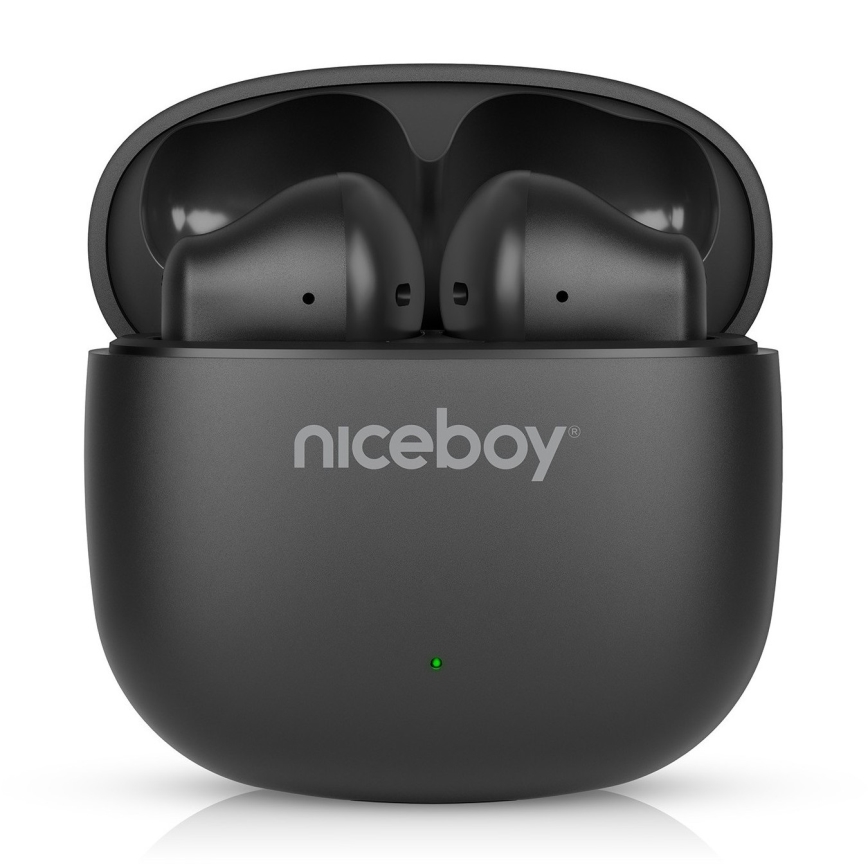 Niceboy Beans 4 POP - Słuchawki bezprzewodowe 200 mAh + 2x 30 mAh IPX4 czarny