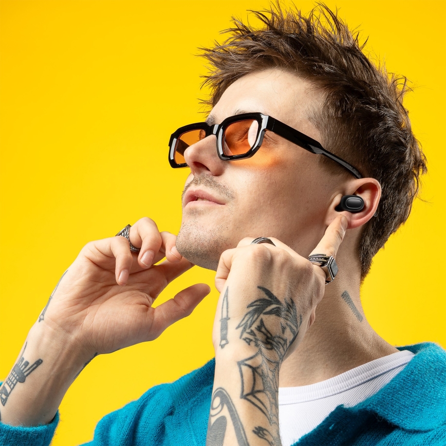Niceboy HIVE Podsie 4 - Słuchawki bezprzewodowe IP54 czarny