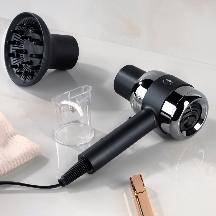 Niceboy ION AirSonic PRO - Suszarka do włosów 2200W/230V czarna