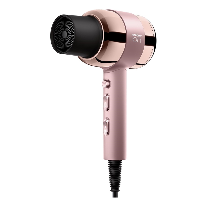 Niceboy ION AirSonic PRO - Suszarka do włosów 2200W/230V różowa