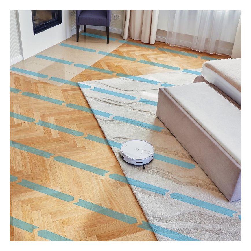 Niceboy ION Charles i4 - Inteligentny robot sprzątający 2w1 4400 mAh Wi-Fi biały + Pilot zdalnego sterowania