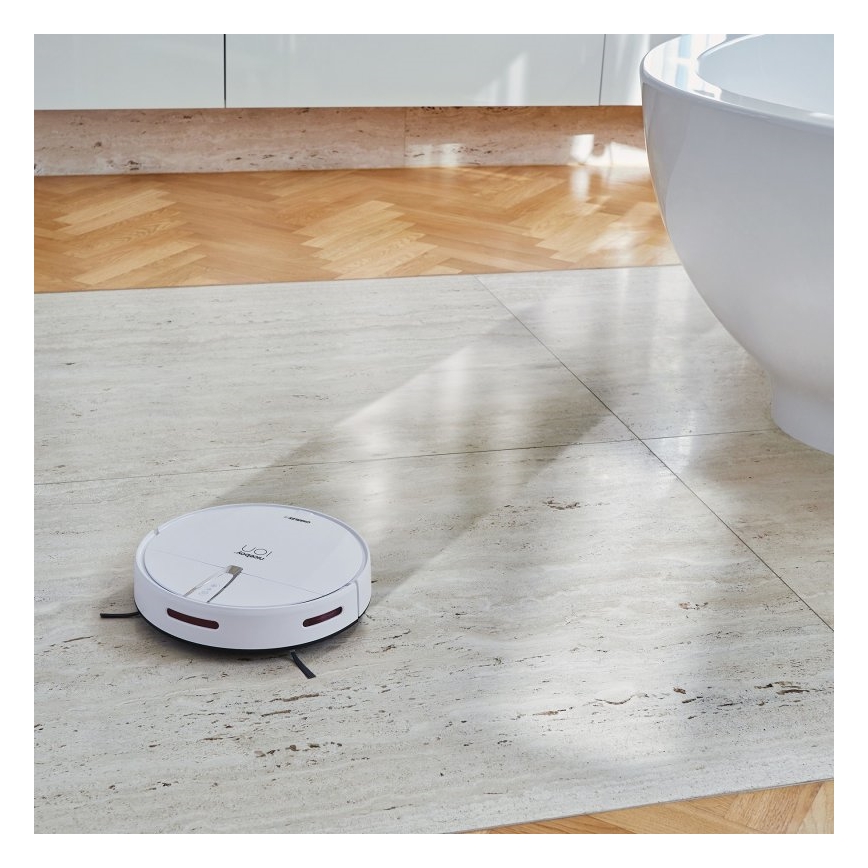 Niceboy ION Charles i4 - Inteligentny robot sprzątający 2w1 4400 mAh Wi-Fi biały + Pilot zdalnego sterowania