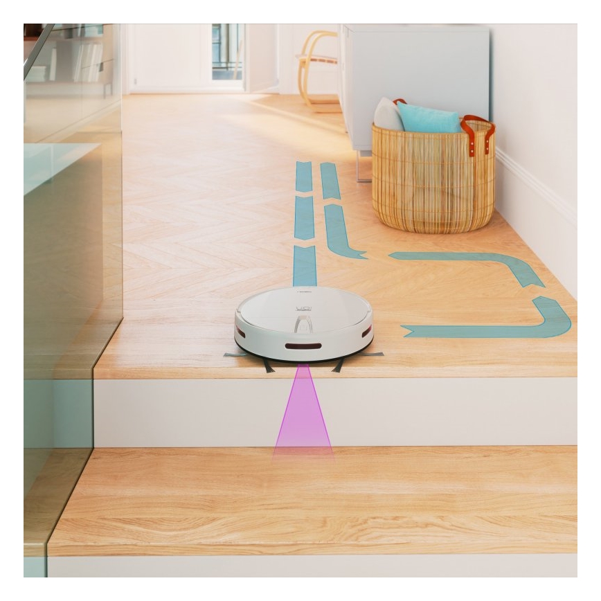 Niceboy ION Charles i4 - Inteligentny robot sprzątający 2w1 4400 mAh Wi-Fi biały + Pilot zdalnego sterowania