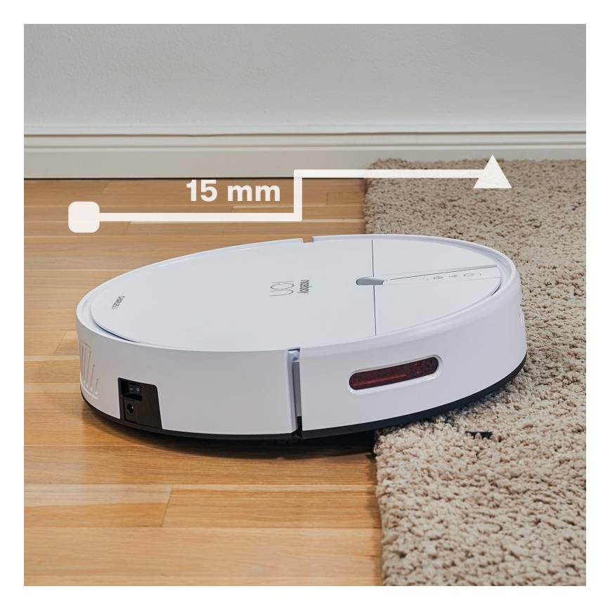 Niceboy ION Charles i4 - Inteligentny robot sprzątający 2w1 4400 mAh Wi-Fi biały + Pilot zdalnego sterowania