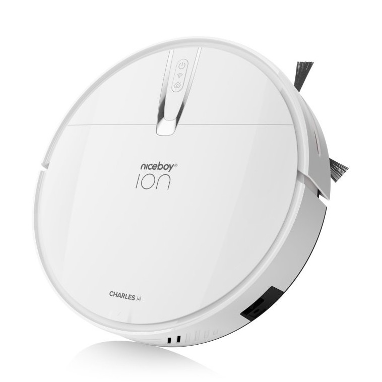 Niceboy ION Charles i4 - Inteligentny robot sprzątający 2w1 4400 mAh Wi-Fi biały + Pilot zdalnego sterowania