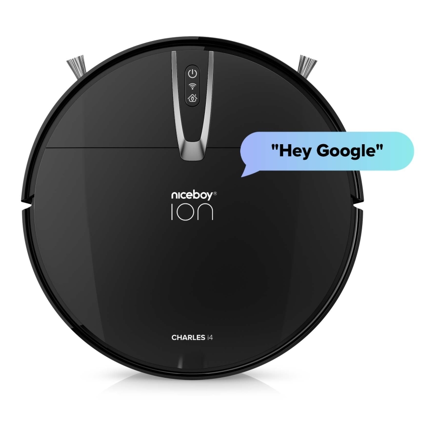 Niceboy ION Charles i4 - Inteligentny robot sprzątający 2w1 4400 mAh Wi-Fi czarny + Pilot zdalnego sterowania