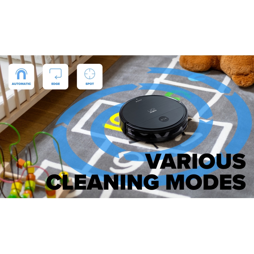 Niceboy ION Charles i6 - Inteligentny robot sprzątający 2w1 2600 mAh Wi-Fi czarny
