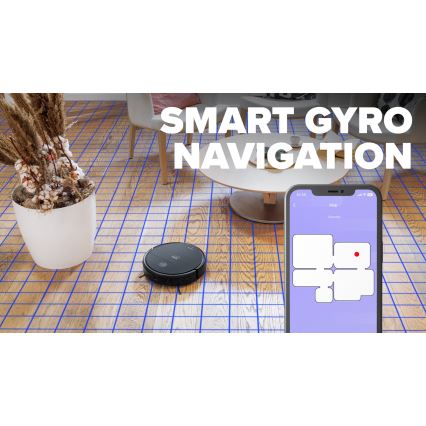 Niceboy ION Charles i6 - Inteligentny robot sprzątający 2w1 2600 mAh Wi-Fi czarny