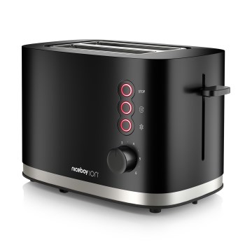 Niceboy ION Cruncher C3 - Toster z dwoma otworami i piekarnik 870W/230V czarny