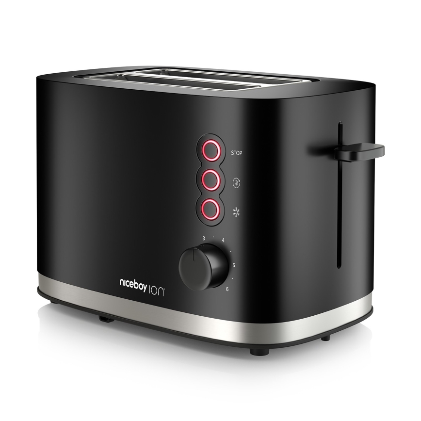 Niceboy ION Cruncher C3 - Toster z dwoma otworami i piekarnik 870W/230V czarny