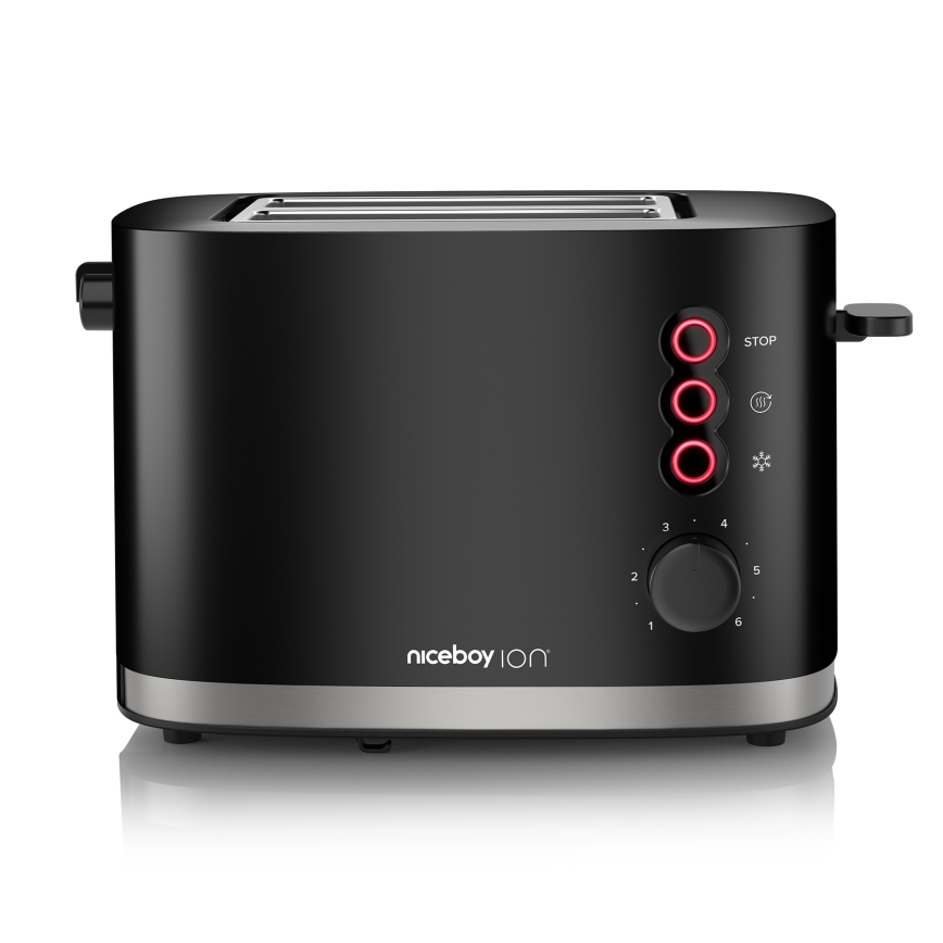 Niceboy ION Cruncher C3 - Toster z dwoma otworami i piekarnik 870W/230V czarny