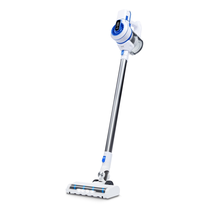 Niceboy ION Hurricane H5 - Bezprzewodowy odkurzacz pionowy 2w1 150W/2200 mAh biały/niebieski