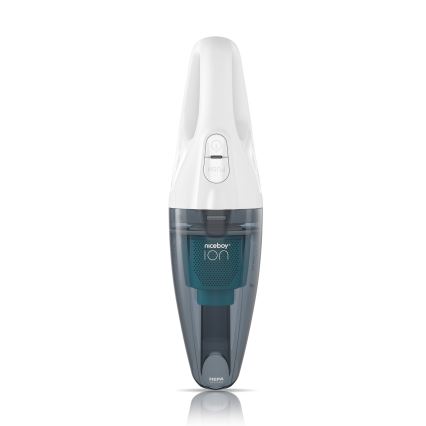 Niceboy ION Hurricane R1 - Odkurzacz ręczny z akumulatorem 50W/2200 mAh biały/niebieski