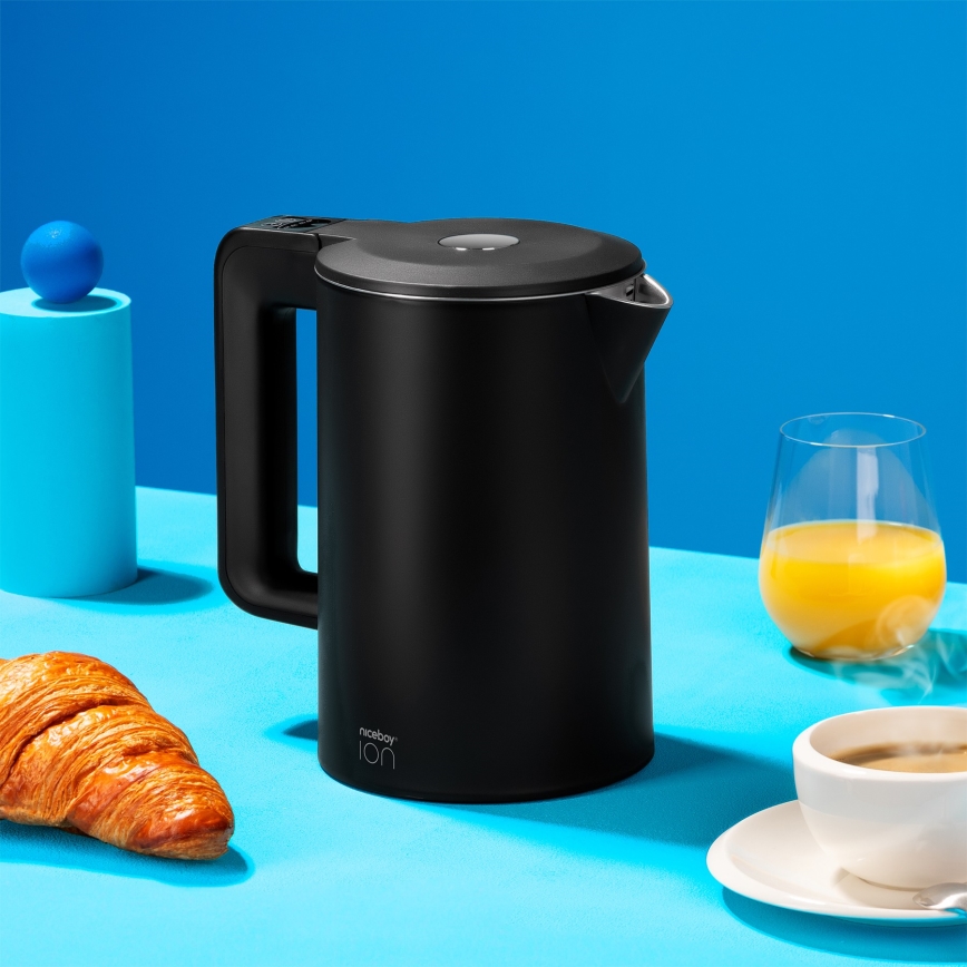 Niceboy ION SmartKettle - Inteligentny czajnik z termoregulacją 1,7 l 2200W/230V Wi-Fi czarny