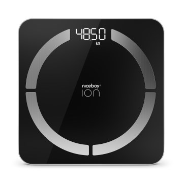 Niceboy ION SmartScale - Inteligentna cyfrowa waga personalna 3xAAA czarny