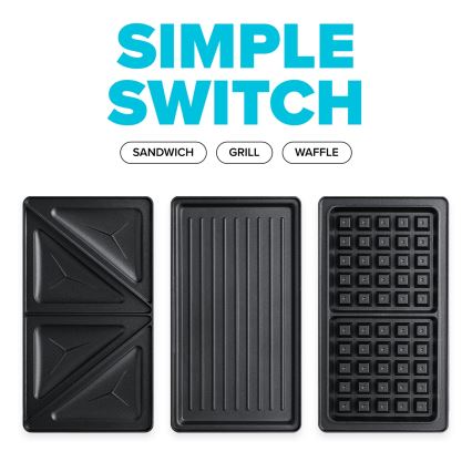 Niceboy ION Snacker S3 - Opiekacz 3w1 750W/230V stal nierdzewna/czarny