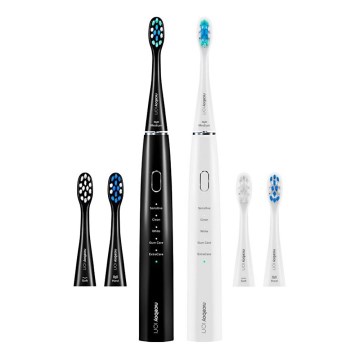 Niceboy ION Sonic Duo Pack - ZESTAW 2x Soniczna szczoteczka do zębów IPX7 czarna + biała
