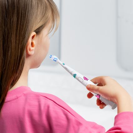 Niceboy ION Sonic Kids - Dziecięca soniczna szczoteczka do zębów 500 mAh IPX7 biała