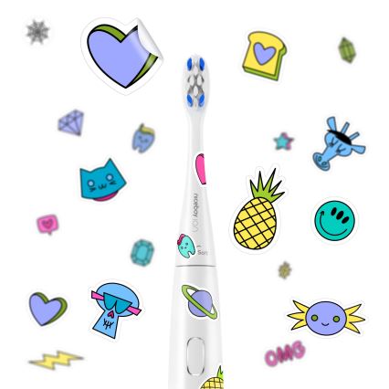 Niceboy ION Sonic Kids - Soniczna szczoteczka do zębów dla dzieci 500 mAh IPX7 biała