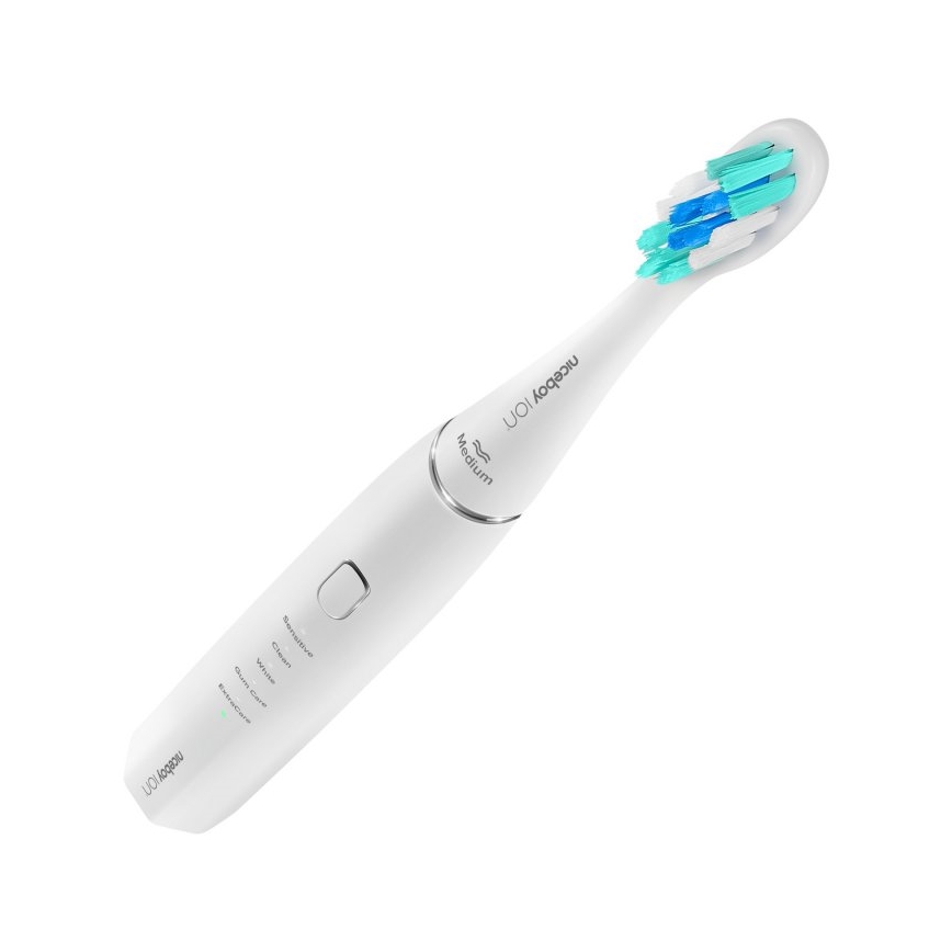 Niceboy ION Sonic - Soniczna szczoteczka do zębów 800 mAh IPX7 biała