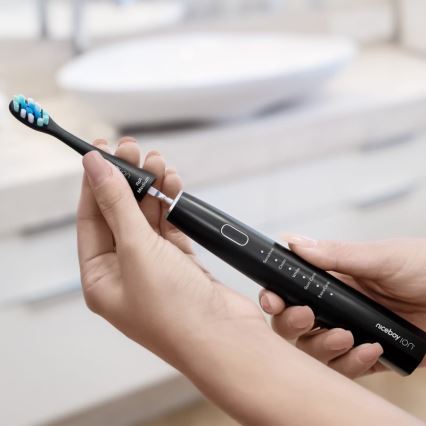 Niceboy ION Sonic - Soniczna szczoteczka do zębów 800 mAh IPX7 czarna