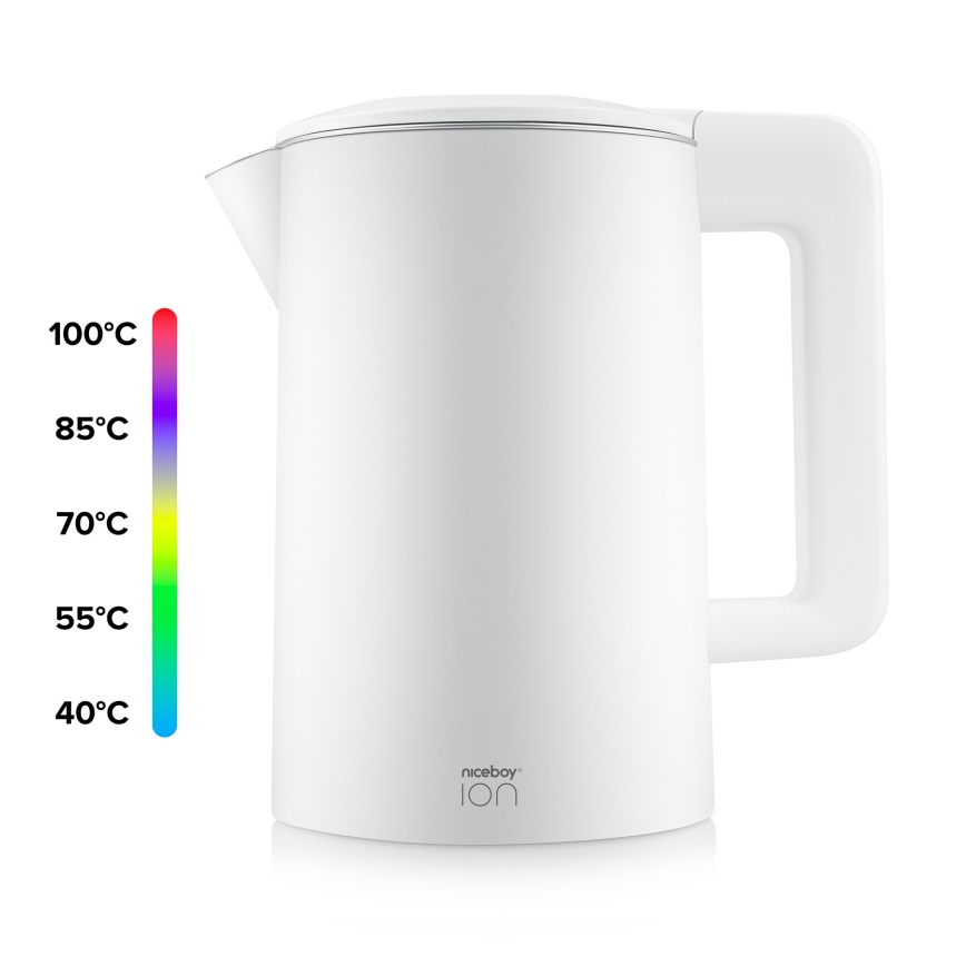 Niceboy ION ThermoKettle TK5 - Czajnik z termoregulacją 1,7 l 2200W/230V biały