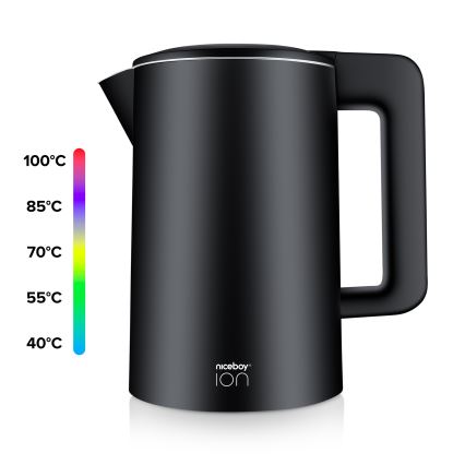 Niceboy ION ThermoKettle TK5 - Czajnik z termoregulacją 1,7 l 2200W/230V czarny
