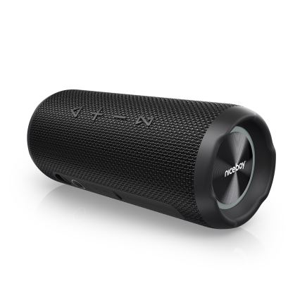 Niceboy Nexus - LED Głośnik bezprzewodowy z mikrofonem 26W/4000 mAh IPX6 czarny