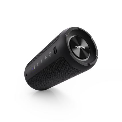 Niceboy Orion - LED Głośnik bezprzewodowy z mikrofonem 24W/2200 mAh IPX7 czarny