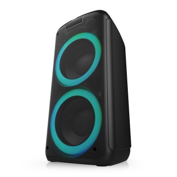 Niceboy PARTY Boss 2 - Bezprzewodowy głośnik LED z mikrofonem i funkcją powerbanki 200W/4500 mAh + pilot zdalnego sterowania