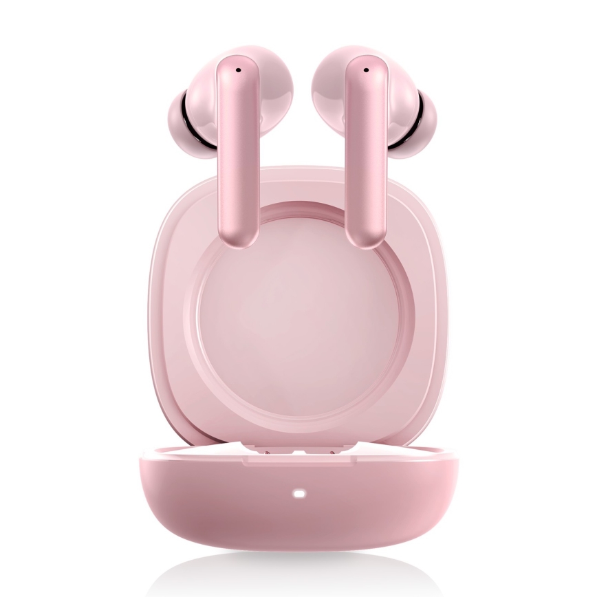 Niceboy Pins 4 PRO - bezprzewodowe słuchawki z ANC, 380 mAh + 2x 35 mAh, IP54, różowe
