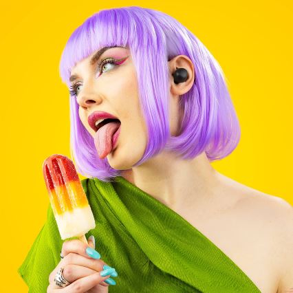 Niceboy Podsie 4 POP - Słuchawki bezprzewodowe 400 mAh + 2x 40 mAh IPX4 czarny