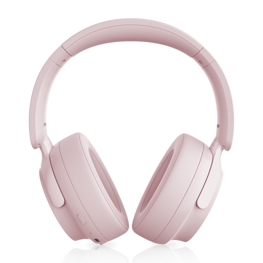 Niceboy Stellar - Bezprzewodowe słuchawki z mikrofonem i aktywną redukcją szumów (ANC), 400 mAh, IPX4, różowe