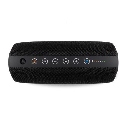 Niceboy Titan 4 - LED Głośnik bezprzewodowy z mikrofonem i funkcji powerbanky 50W/4000 mAh IPX7 czarny
