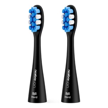 Niceboy - ZESTAW 2x Głowica zamienna Hard do szczoteczki do zębów ION Sonic i SmartSonic czarna