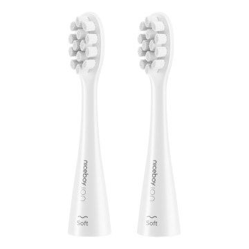 Niceboy - ZESTAW 2x Głowica zamienna Soft do szczoteczki do zębów ION Sonic i SmartSonic biała