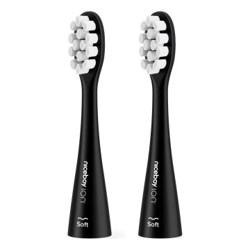 Niceboy - ZESTAW 2x Głowica zamienna Soft do szczoteczki do zębów ION Sonic i SmartSonic czarna