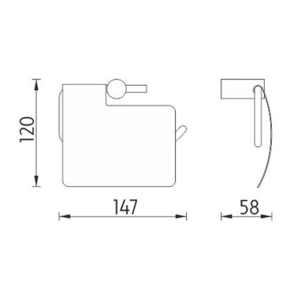 NIMCO BR 11055B-26 - Uchwyt na papier toaletowy BORMO chrom błyszczący