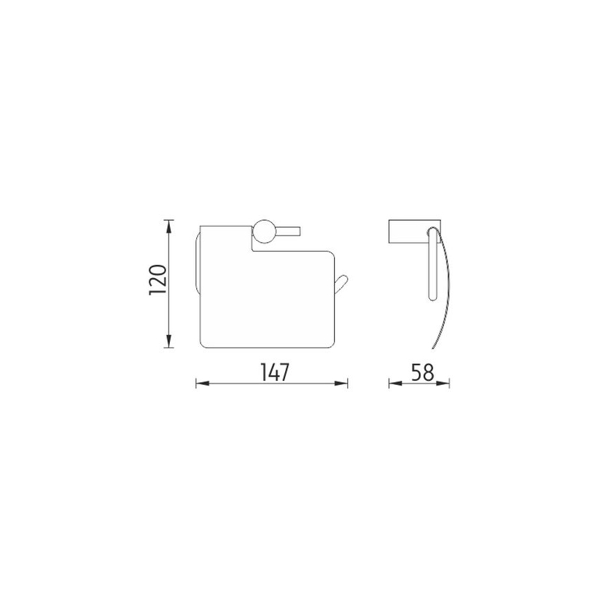 NIMCO BR 11055B-26 - Uchwyt na papier toaletowy BORMO chrom błyszczący