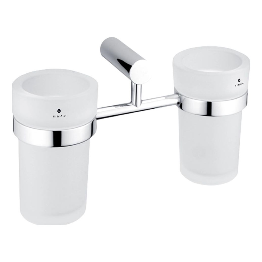 NIMCO BR 11058DW-26 - Naścienny uchwyt na szczoteczkę do zębów BORMO matowy szkło/chrom błyszczący