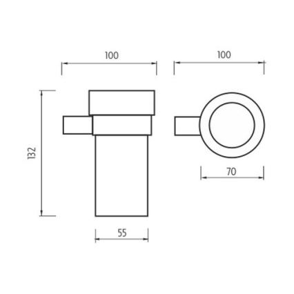 NIMCO BR 11058W-26 - Naścienny uchwyt na szczoteczkę do zębów BORMO matowy szkło/chrom błyszczący