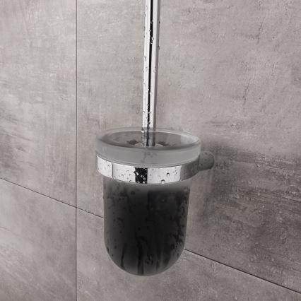 NIMCO BR 11094WN-26 - Szczotka toaletowa montowana na ścianie BORMO matowy szkło/chrom błyszczący