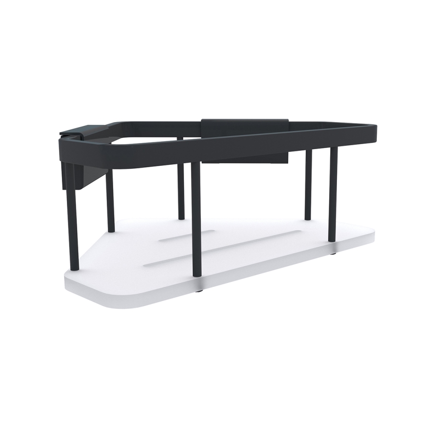 NIMCO Ki-14003-B-90 - Półka ścienna pod prysznic KIBO matowy czarny/biały